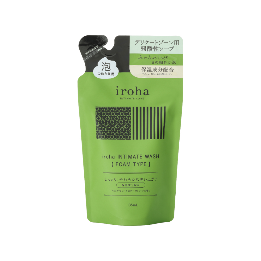 iroha INTIMATE WASH 依柔華私密沐浴乳 [FOAM TYPE/泡沫型] 單瓶裝+補充包2入套裝