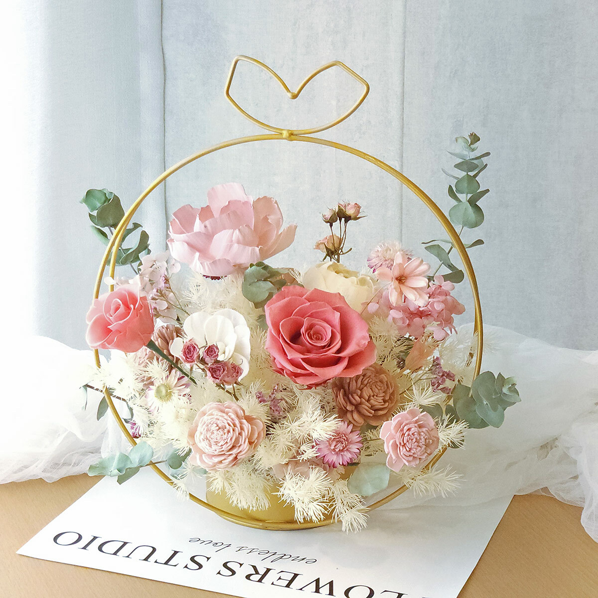 T54｜粉色系金屬花框