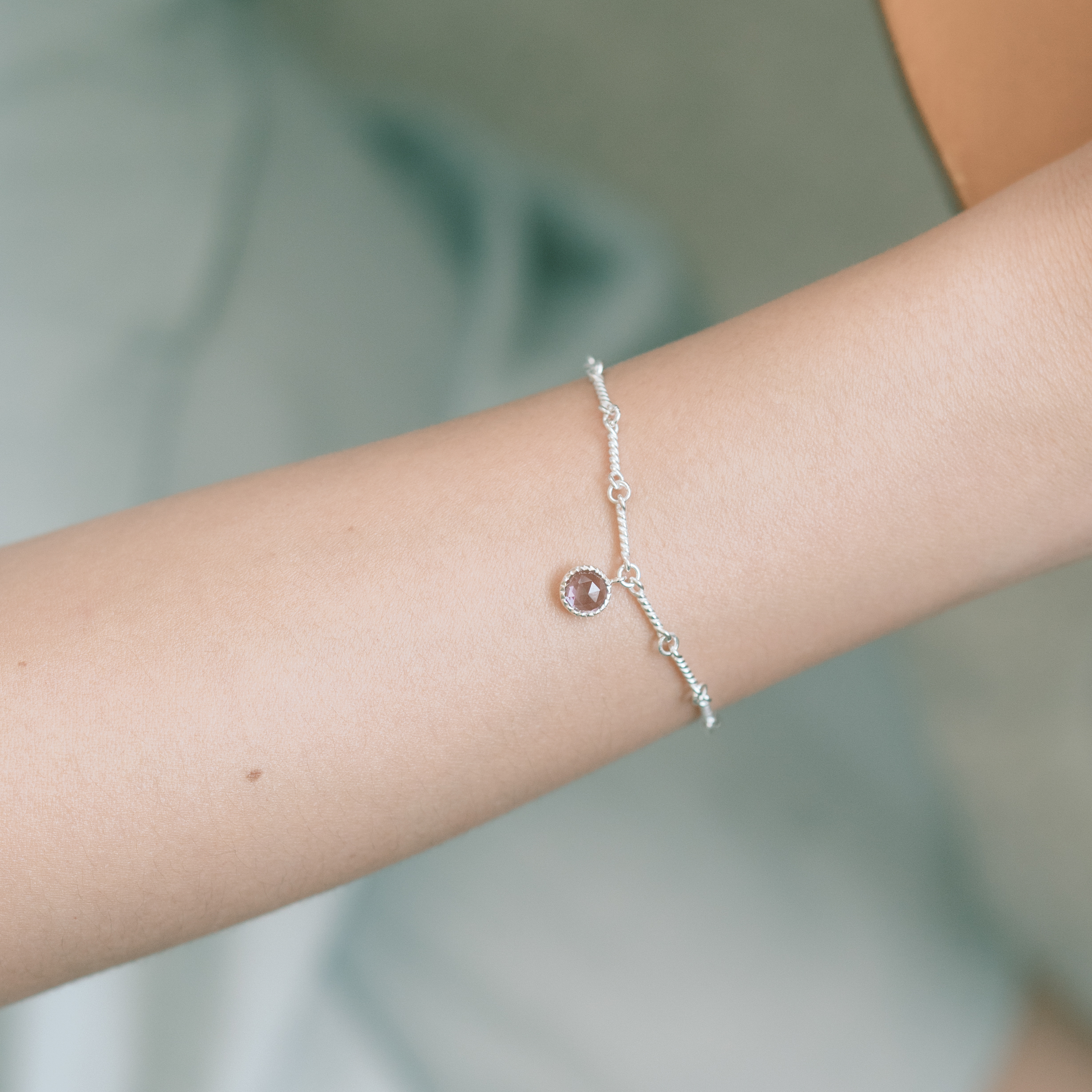 蛋糕紫水晶twist節節手鍊