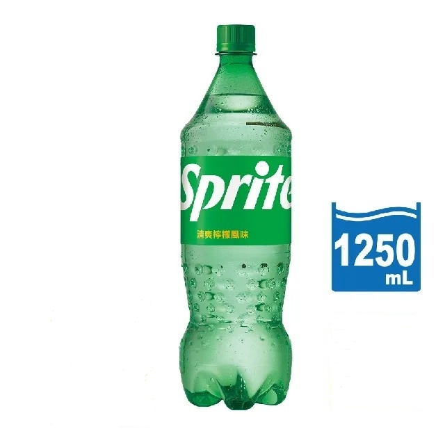 雪碧 曲線瓶 清爽檸檬風味 1250ml