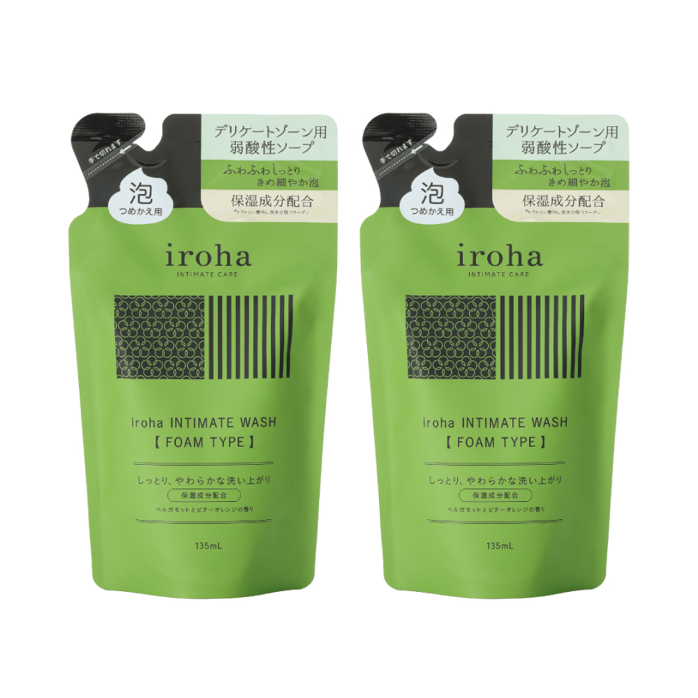 iroha INTIMATE WASH 依柔華私密沐浴乳 [FOAM TYPE/泡沫型] 補充包2入套裝