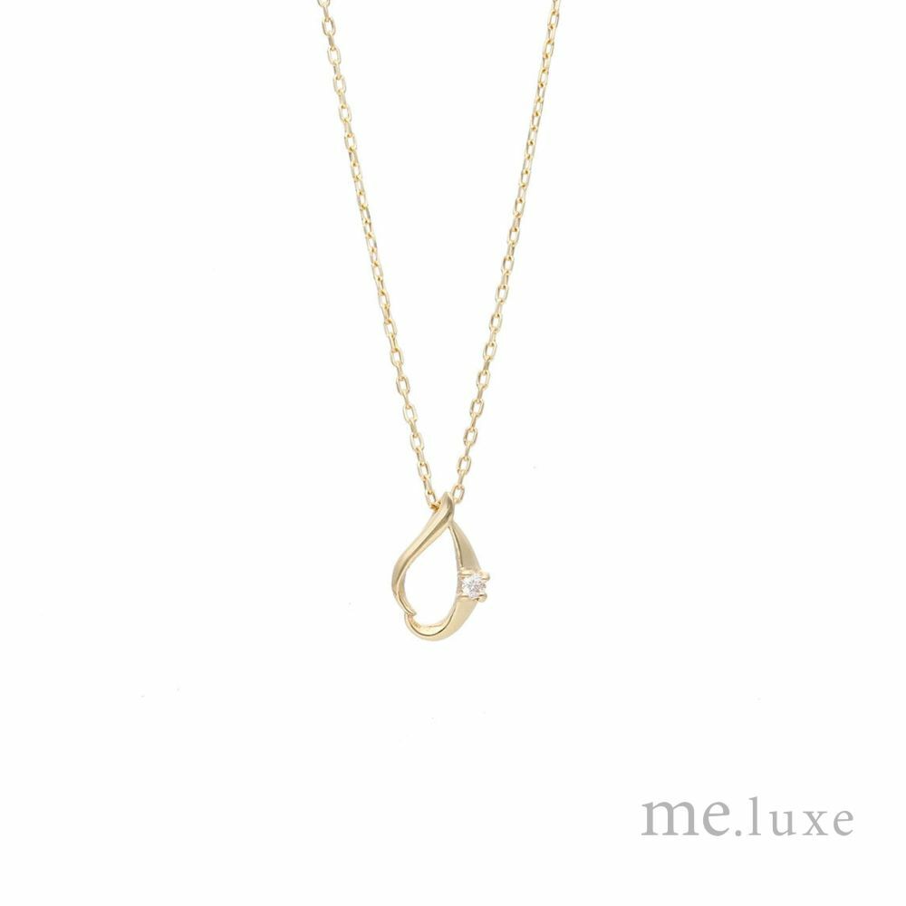 【me.luxe】K10花瓣1分鑽石鍊
