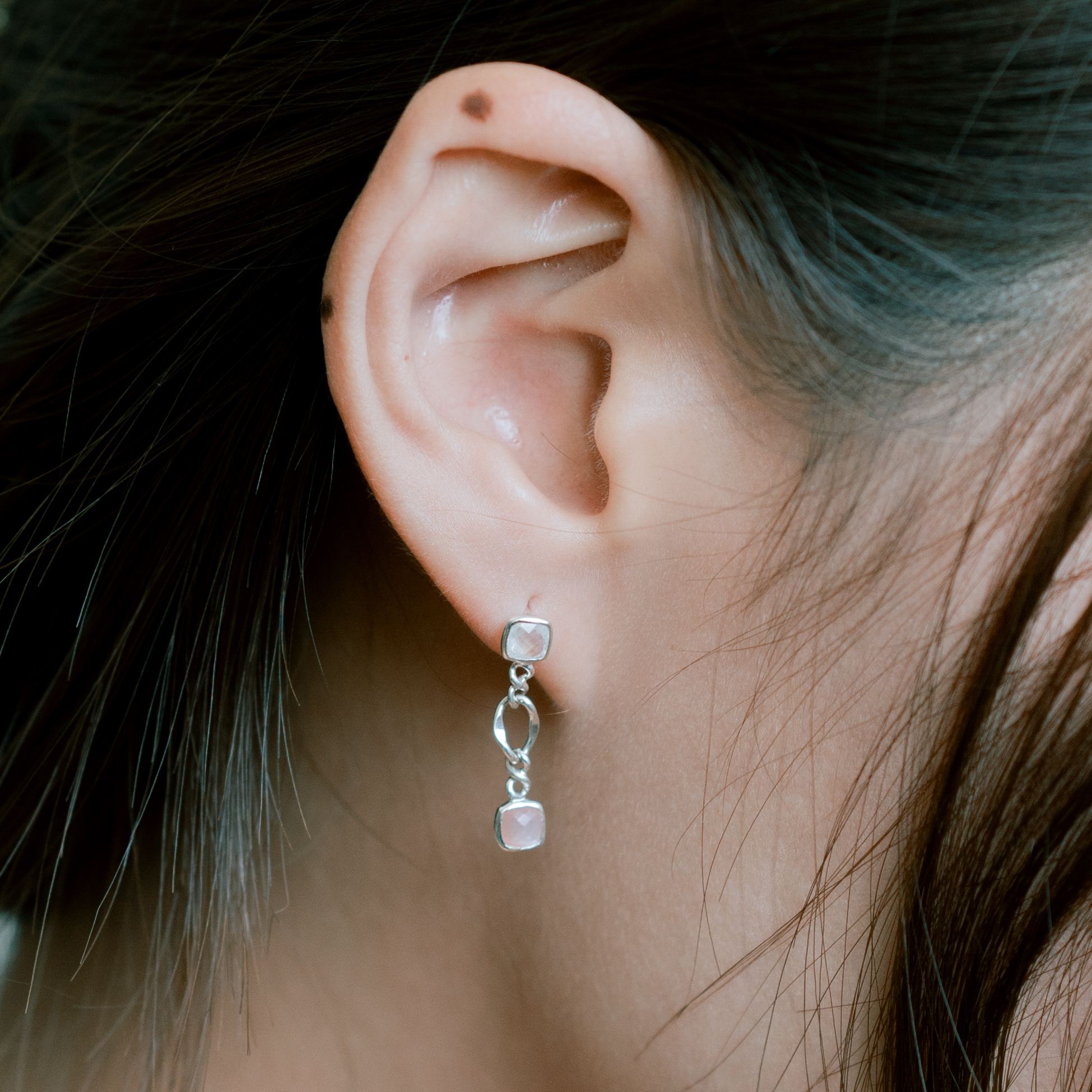 Brave月光蜜桃耳環