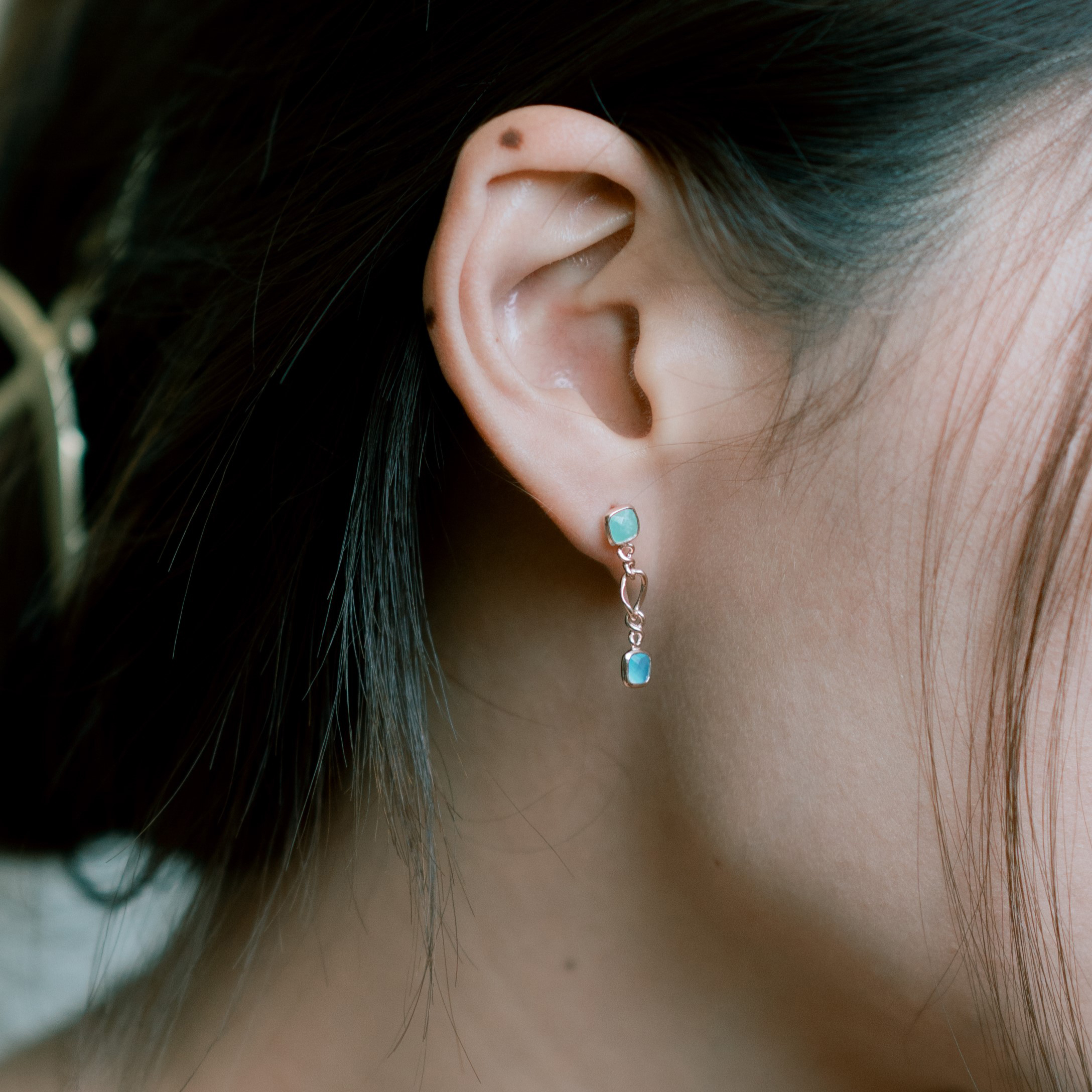 Brave天河海藍耳環