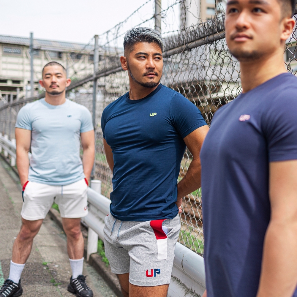 Tricolour 三色棉短褲 樹熊灰/紅/藍