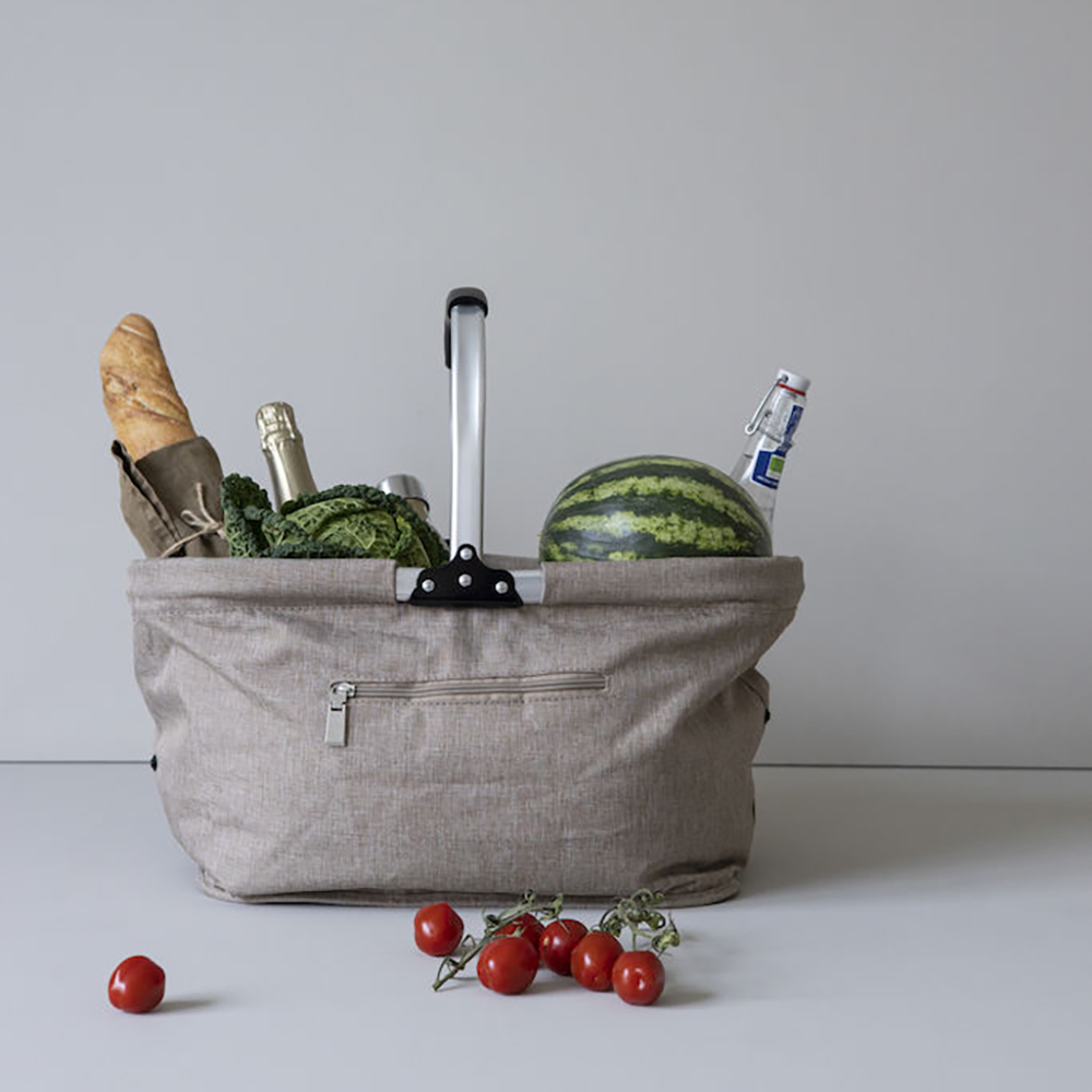 Sagaform-野餐保冷提籃,灰色款,野餐露營或是外出購物時的必備提籃