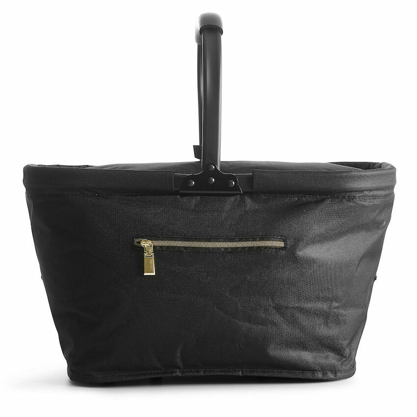 Sagaform-野餐保冷提籃,黑金款,既實用,又具備時尚感