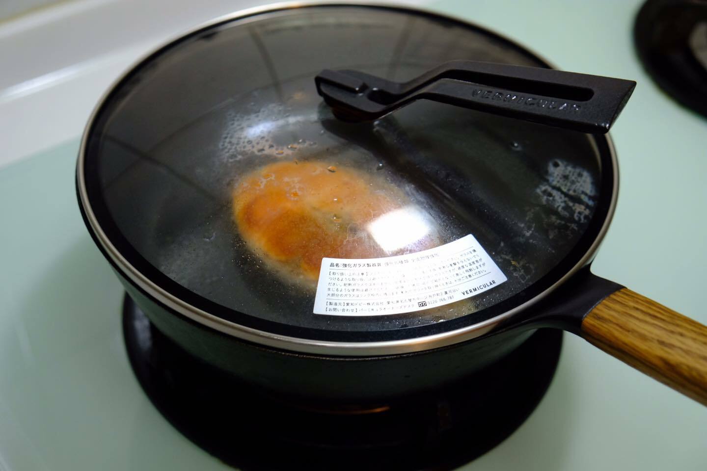 小火蓋上鍋蓋煎7分鐘