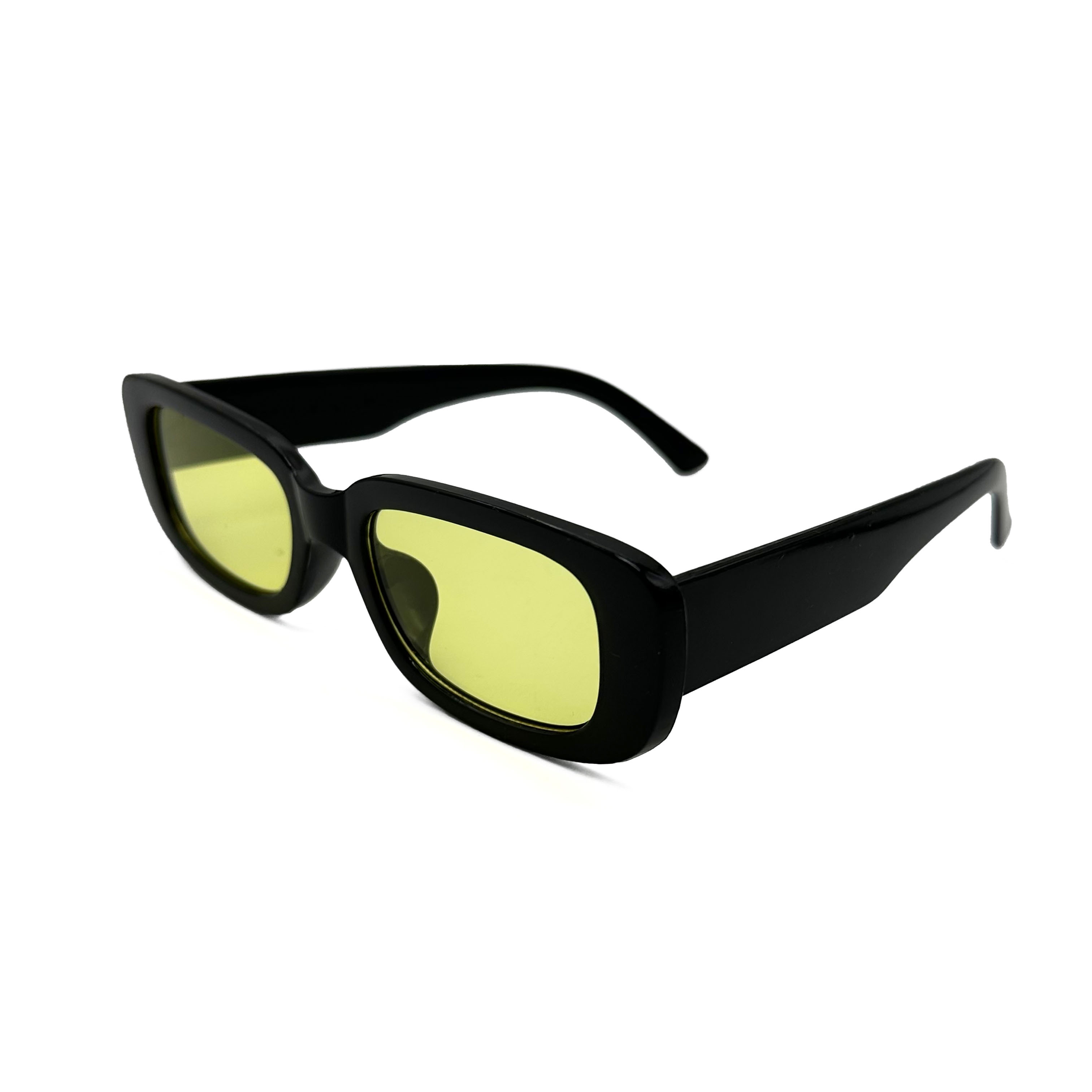 CHILL 側邊寬鏡架墨鏡-黃