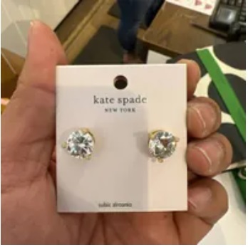 [IMPERFECTION] KATE SPADE O0RU3080 RISE AND SHINE EARRINGS,CLEAR, 767883483794 [FINAL SALE] (SDF1043)