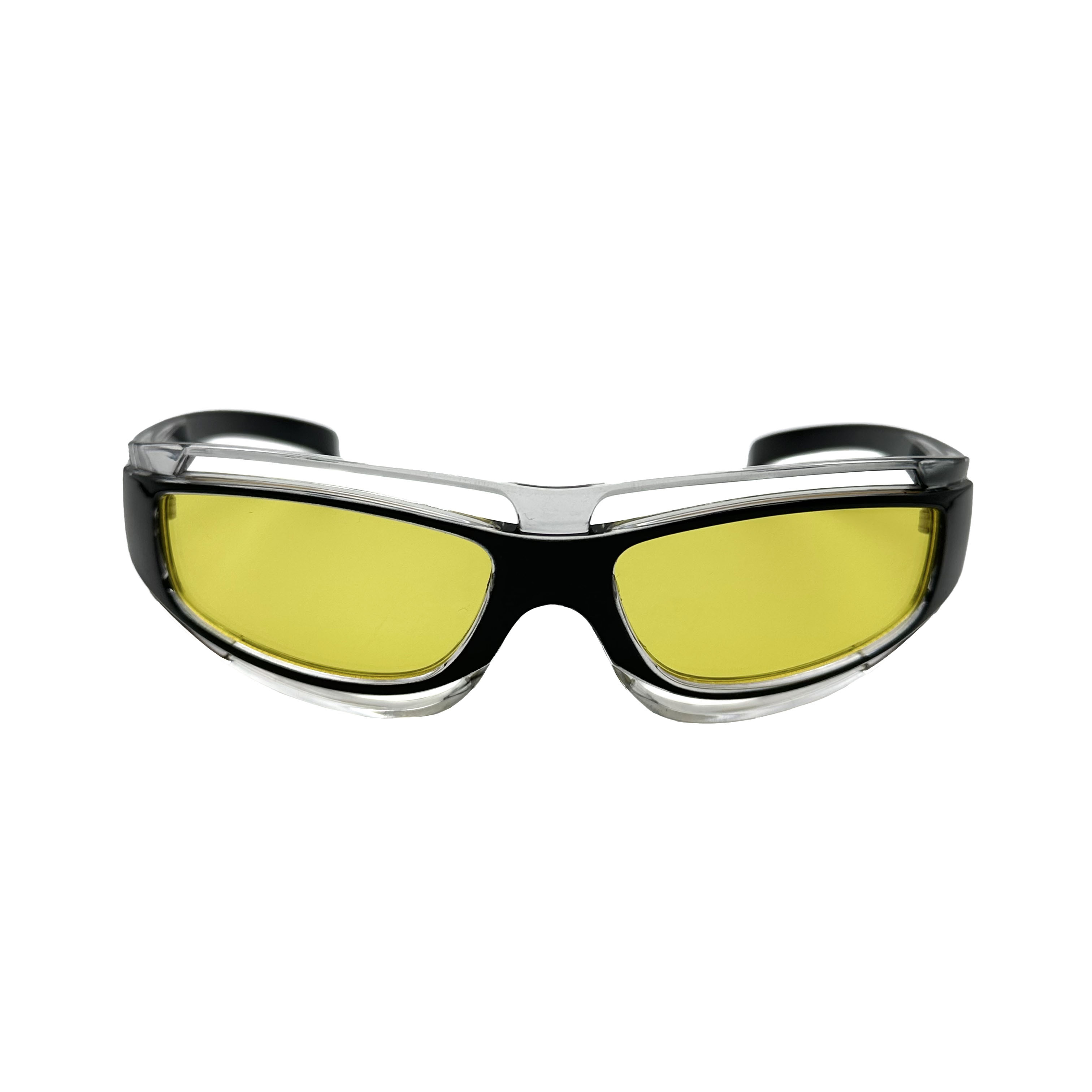 CHILL 前衛簍空雙層墨鏡-黃