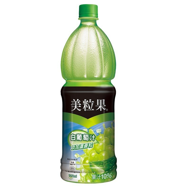 【美粒果】柳橙汁(含果肉) / 白葡萄汁(添加蘆薈顆粒) 1250ml