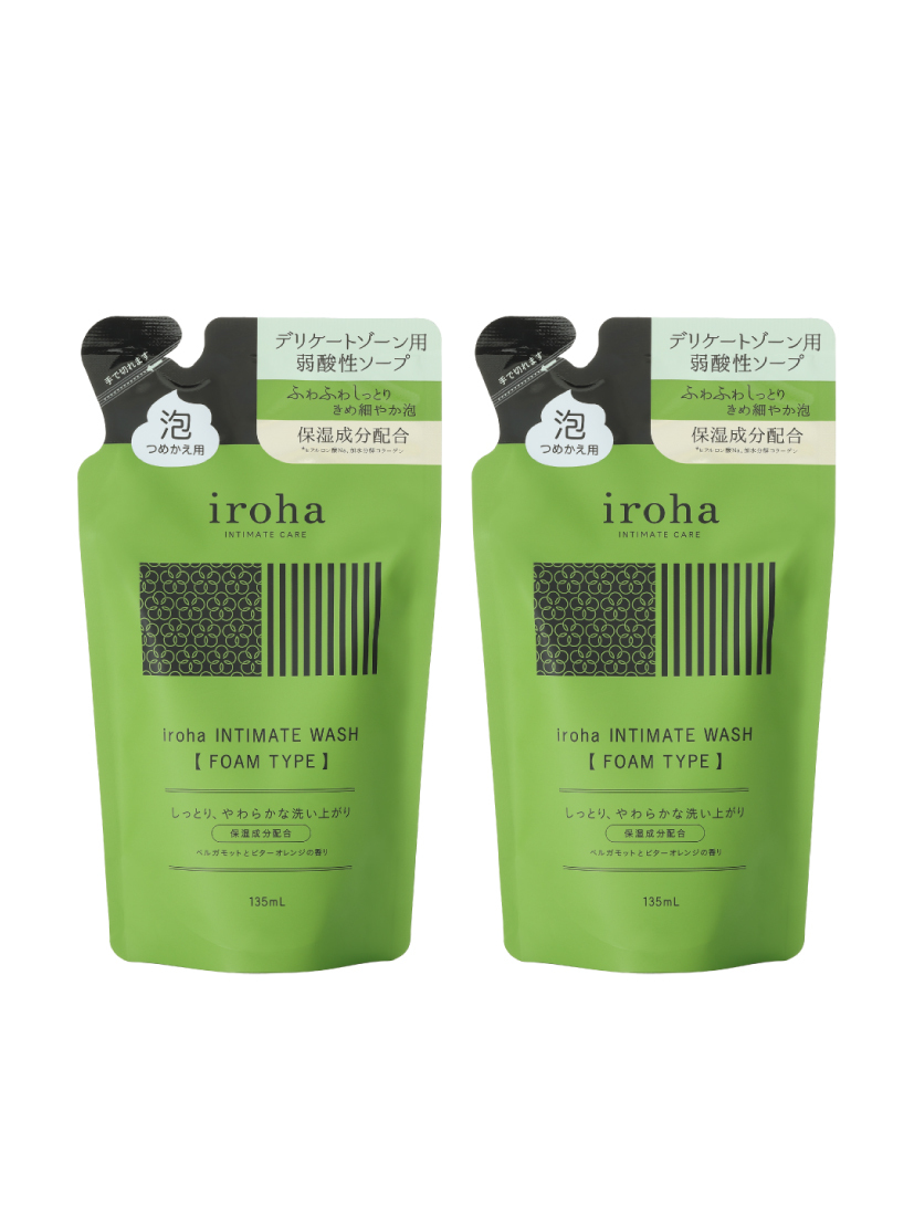 iroha INTIMATE WASH 依柔華私密沐浴乳 [FOAM TYPE/泡沫型] 補充包2入套裝