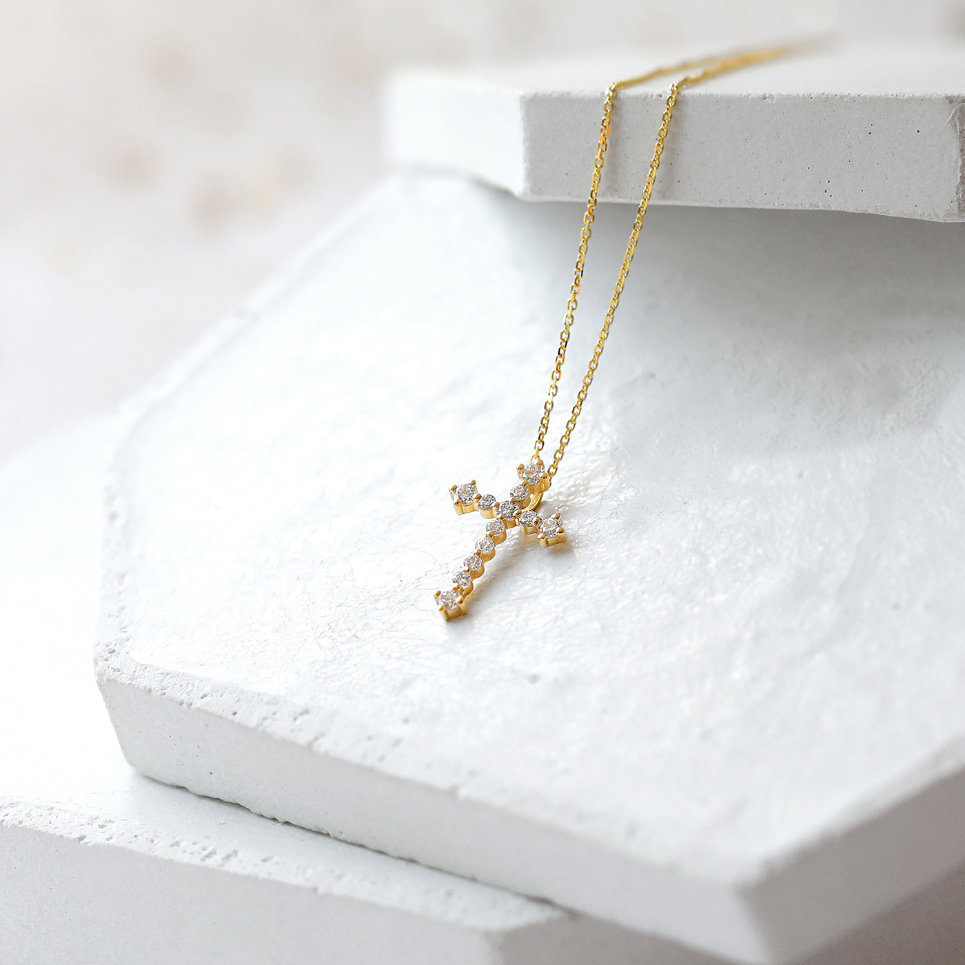 恩典記號 No.52 — 十字架鑽石項鍊