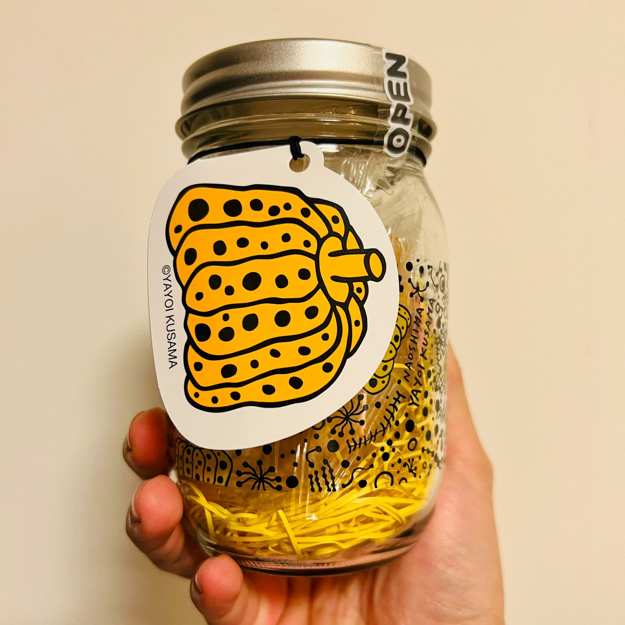 Naoshima pumpkin Biscuits bottle (直島限定) 日本製 玻璃樽