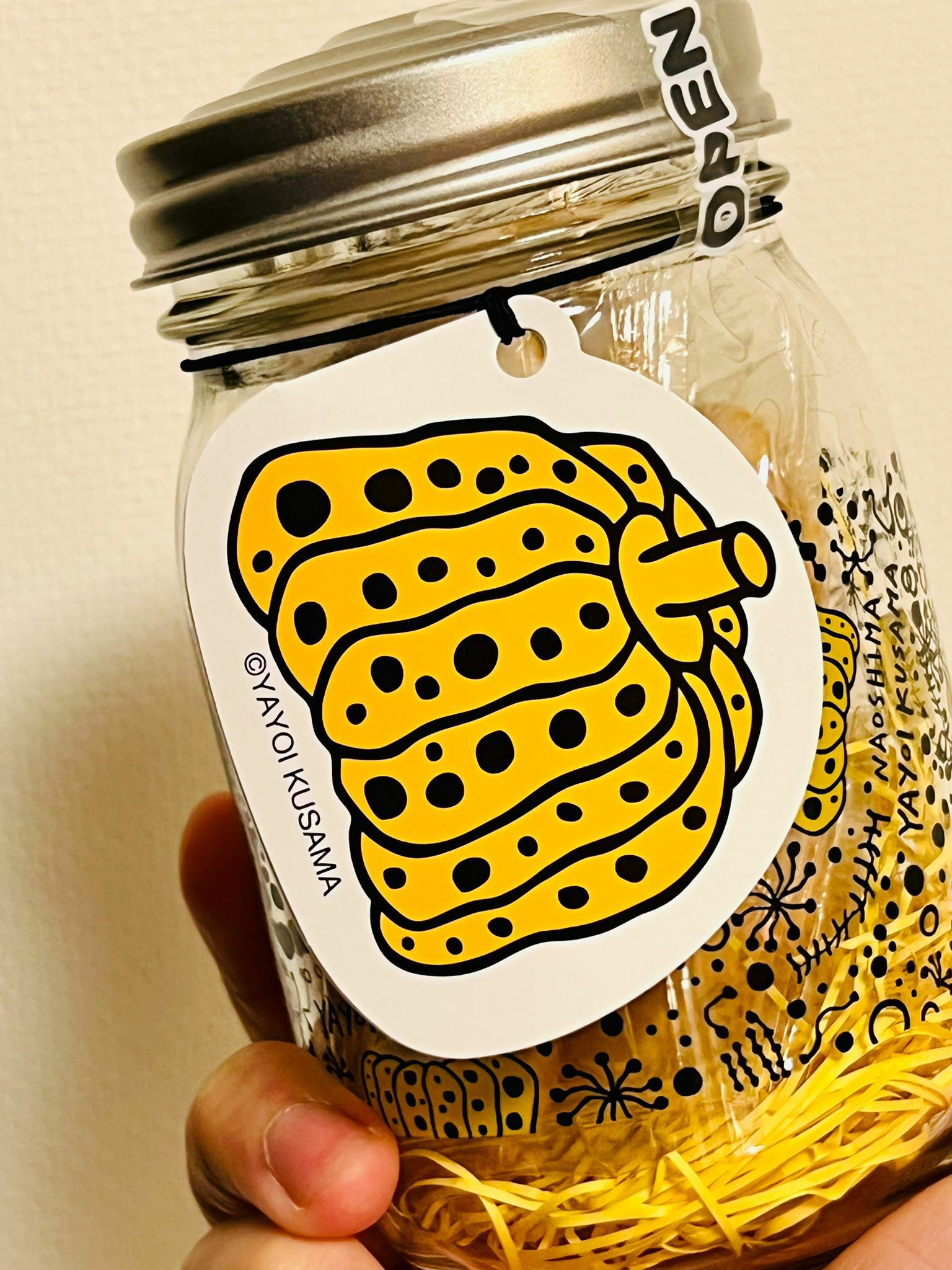 Naoshima pumpkin Biscuits bottle (直島限定) 日本製 玻璃樽