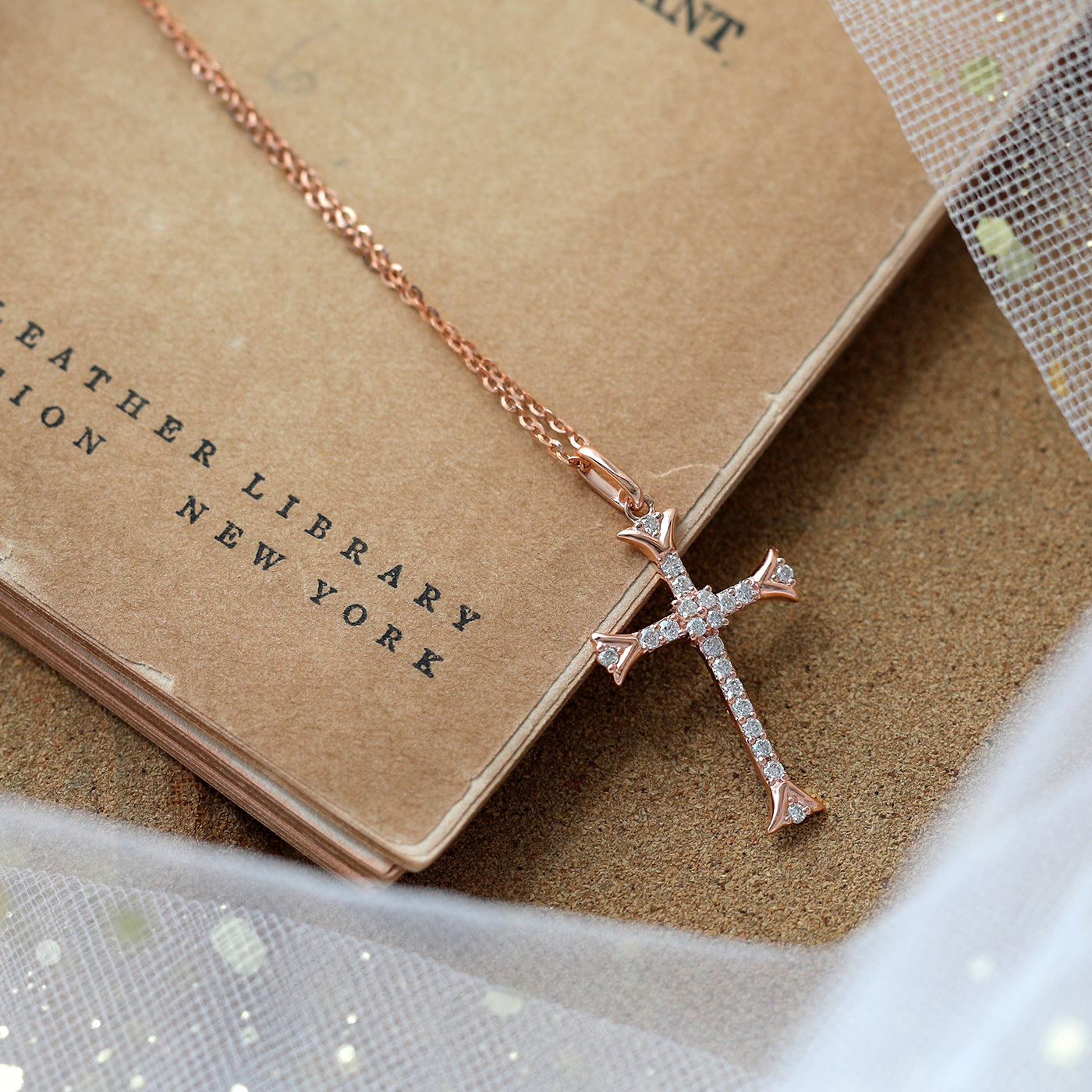 恩典記號 No.60 — 十字架鑽石項鍊