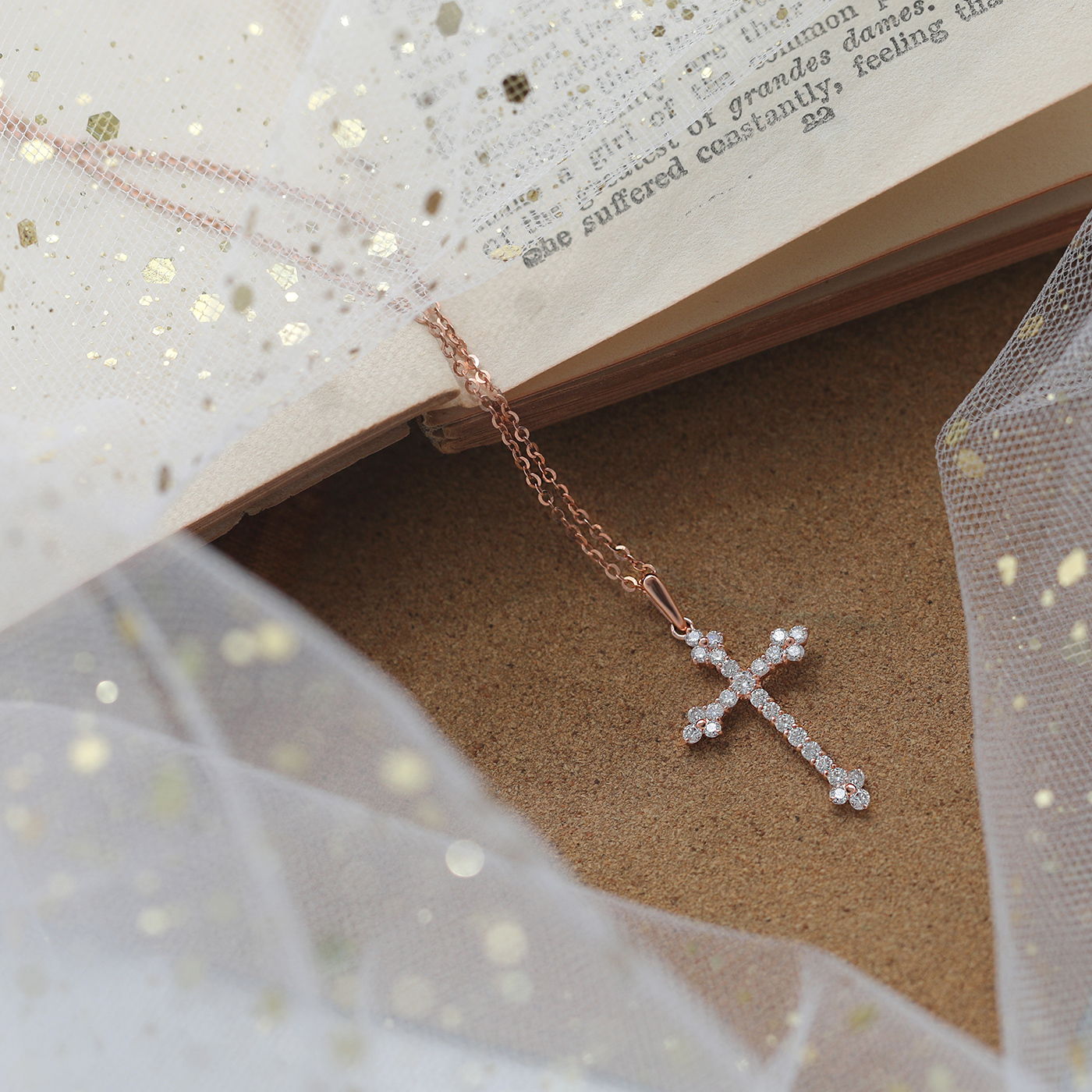 恩典記號 No.61 — 十字架鑽石項鍊