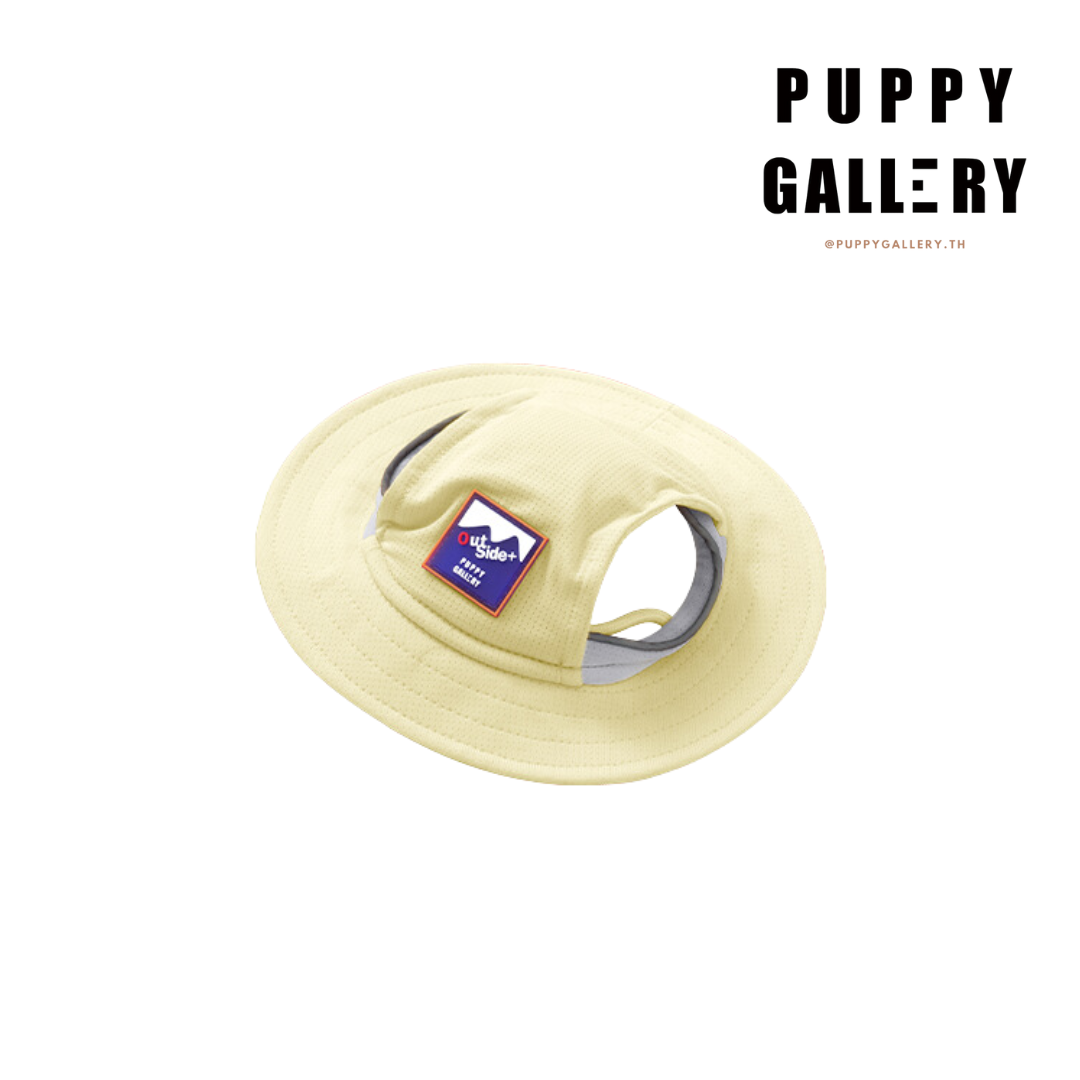 Puppy Gallery 涼感漁夫帽(鵝黃色)