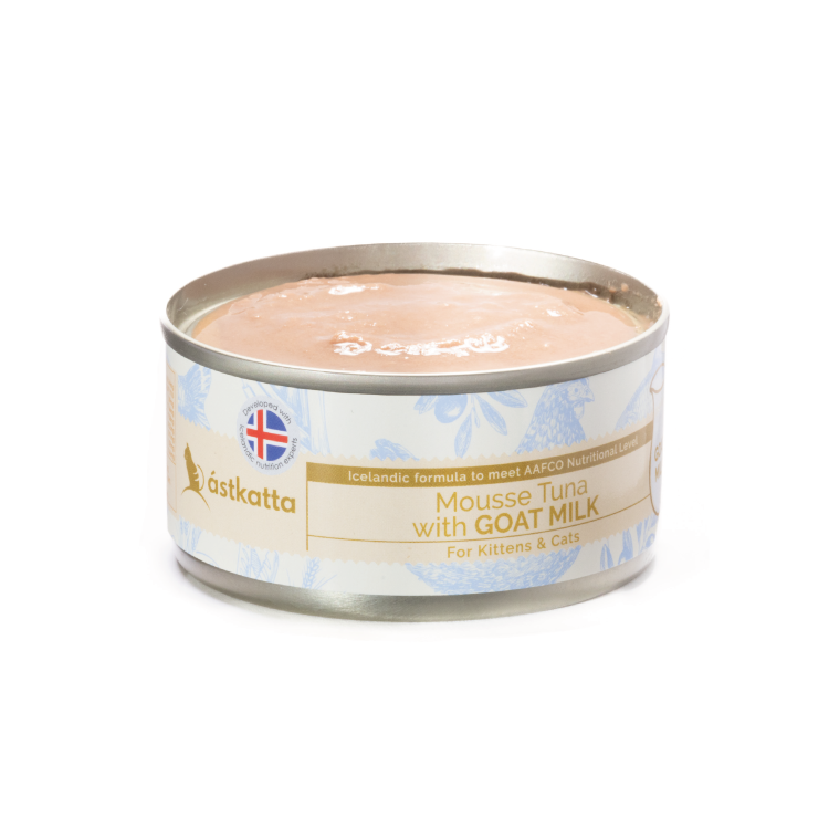 Astkatta 幼貓慕絲主食罐 - 山羊奶+吞拿魚 (淺藍白) 80g