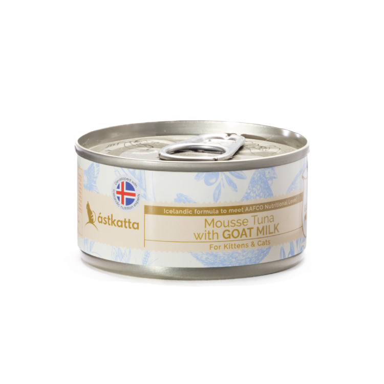Astkatta 幼貓慕絲主食罐 - 山羊奶+吞拿魚 (淺藍白) 80g