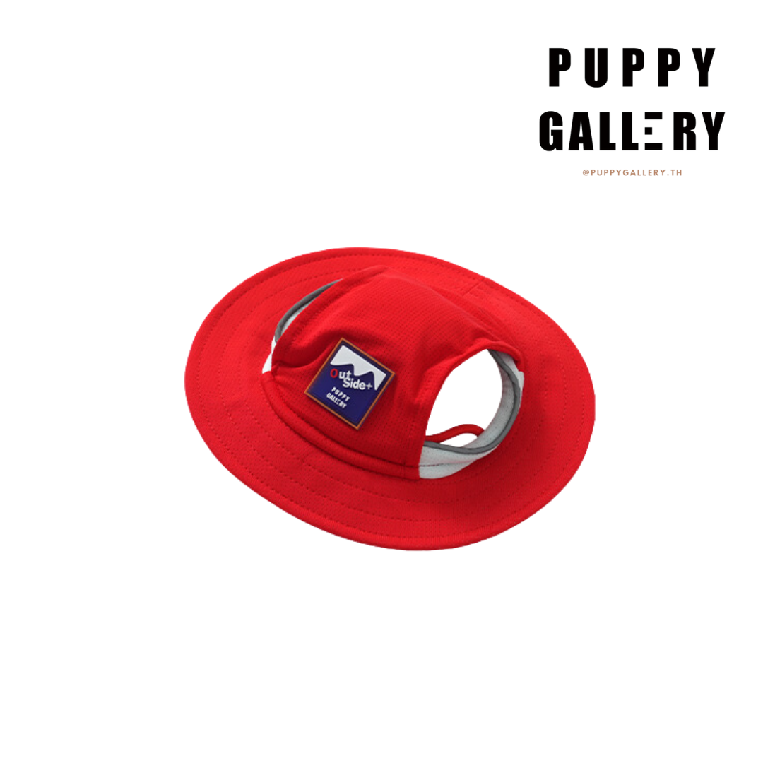 Puppy Gallery 涼感漁夫帽(紅色)