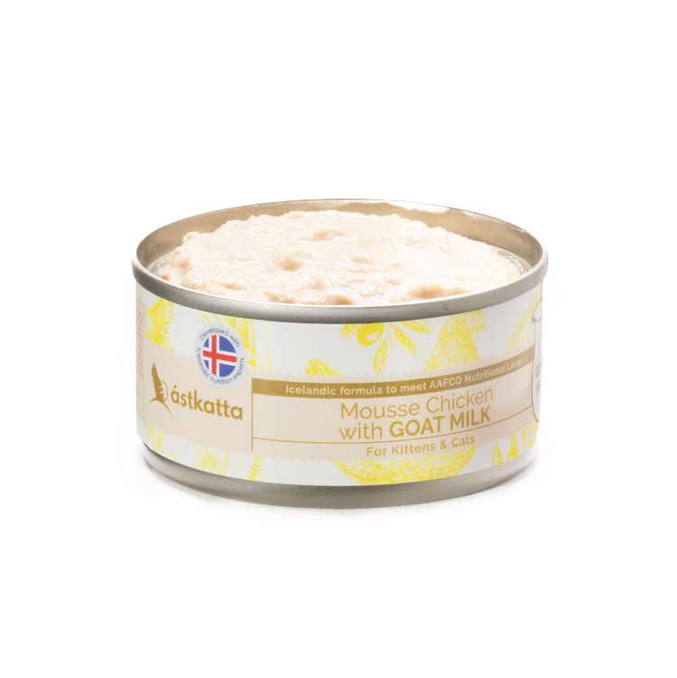 Astkatta 幼貓慕絲主食罐 - 山羊奶+雞肉 (淺黃白) 80g