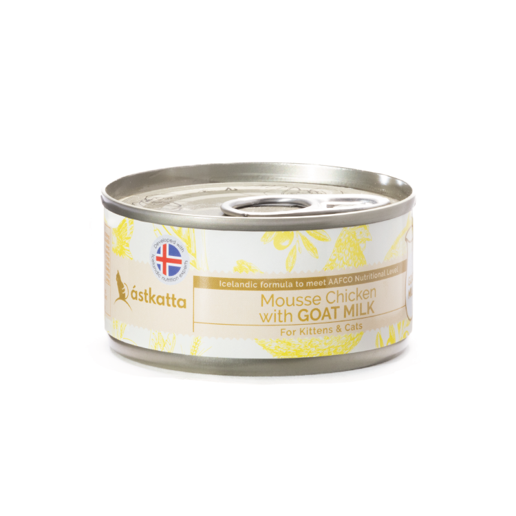 Astkatta 幼貓慕絲主食罐 - 山羊奶+雞肉 (淺黃白) 80g