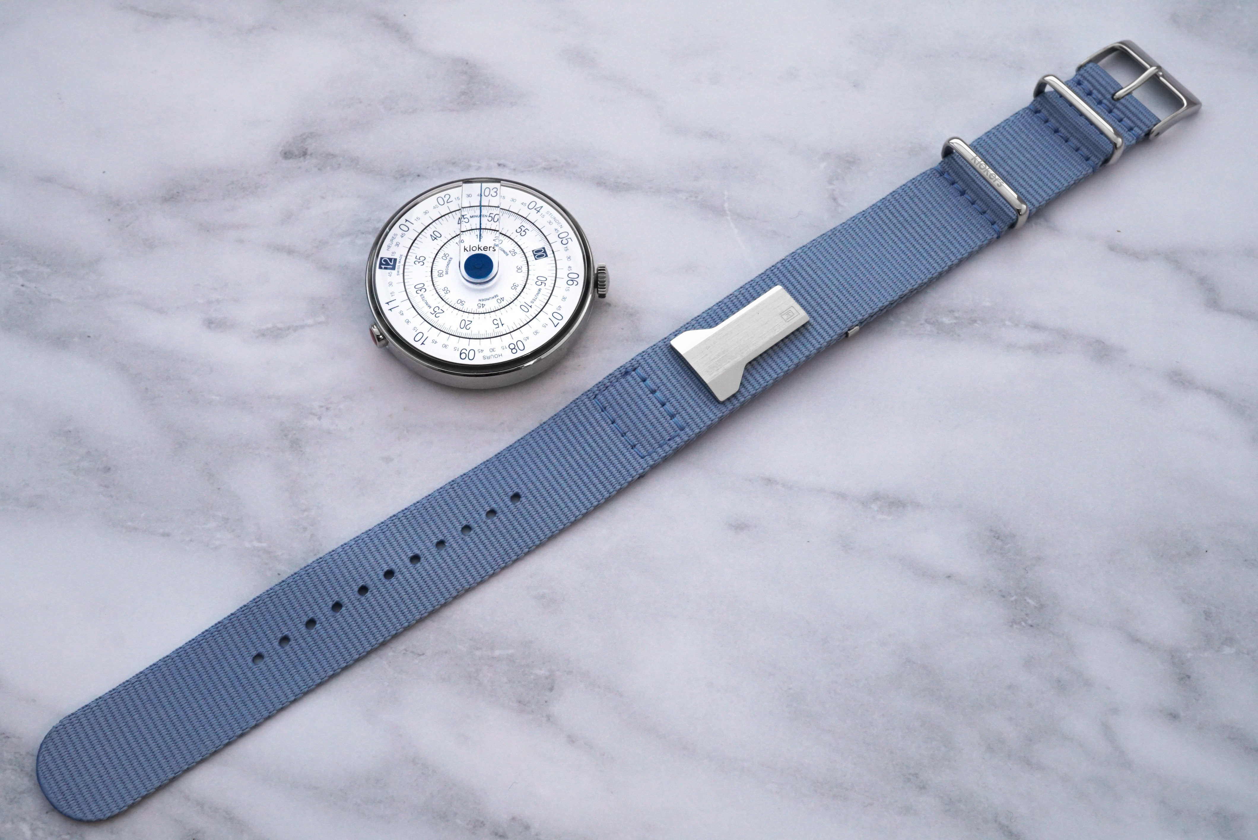 KLOK-01-D4 藍色錶頭+尼龍錶帶