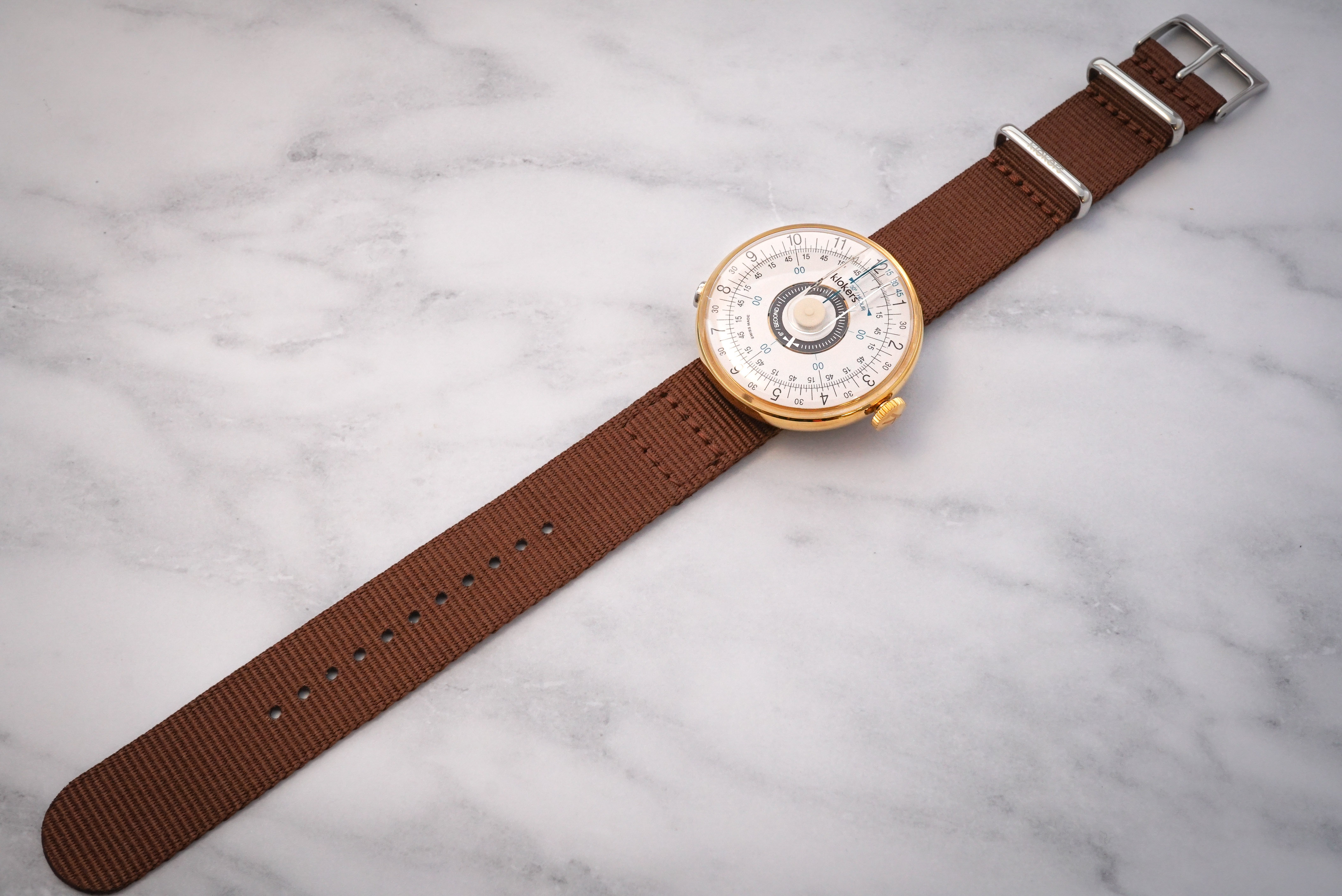 KLOK-08-D5 孔雀藍錶頭+尼龍錶帶