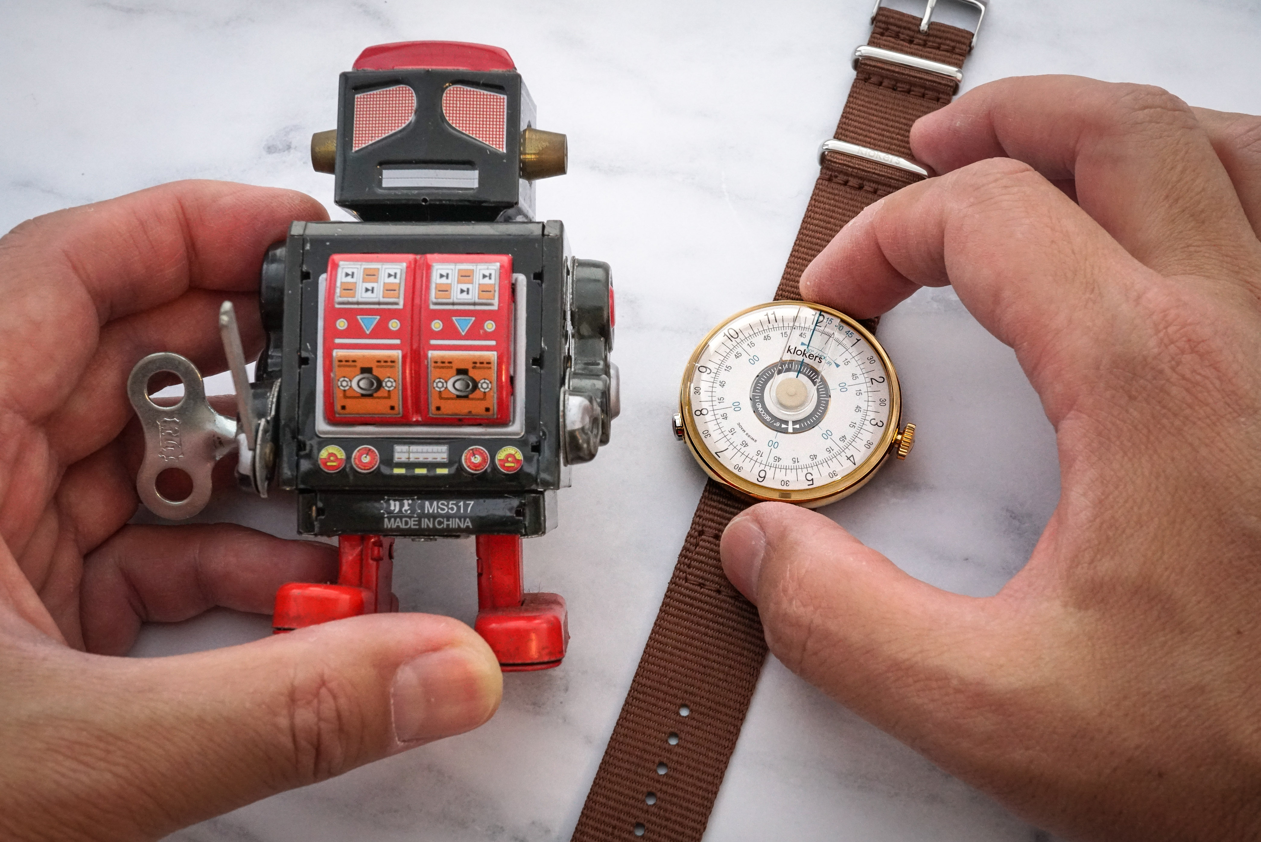 KLOK-08-D5 孔雀藍錶頭+尼龍錶帶