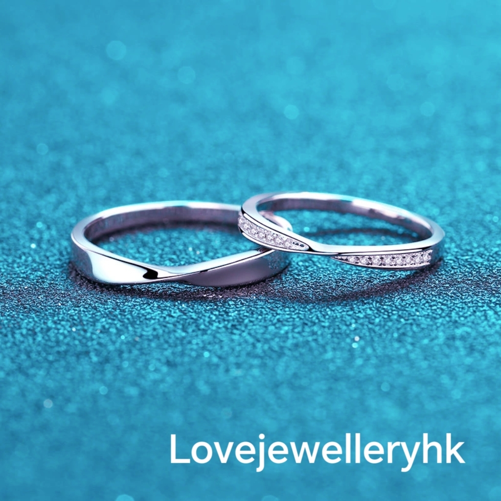 莫桑鑽經典情侶對戒   R027