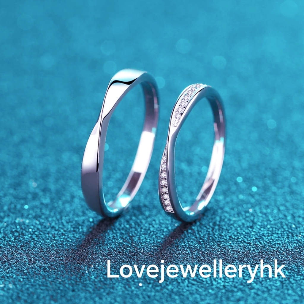 莫桑鑽經典情侶對戒   R027