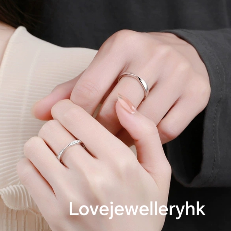 莫桑鑽經典情侶對戒   R027