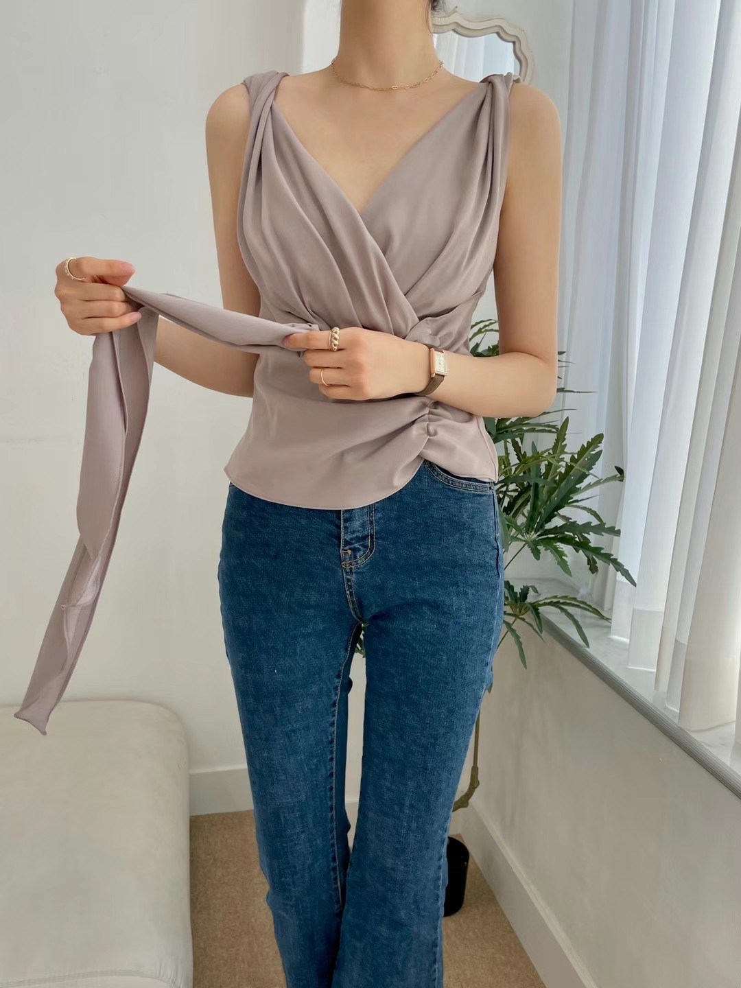LAST CHANCE - Chiffon Top (with scarf)