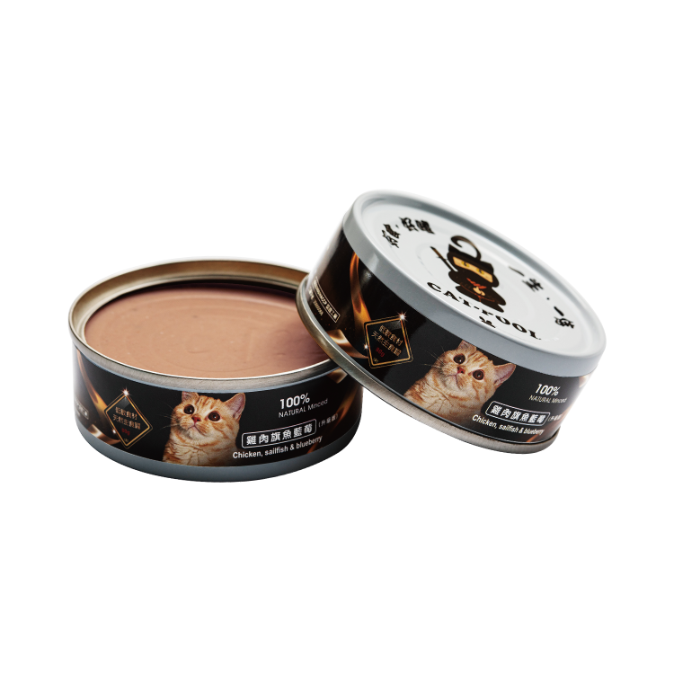 Catpool 貓侍 低敏食材天然主食罐 80g - 雞肉+旗魚+藍莓 (任選6罐$126)