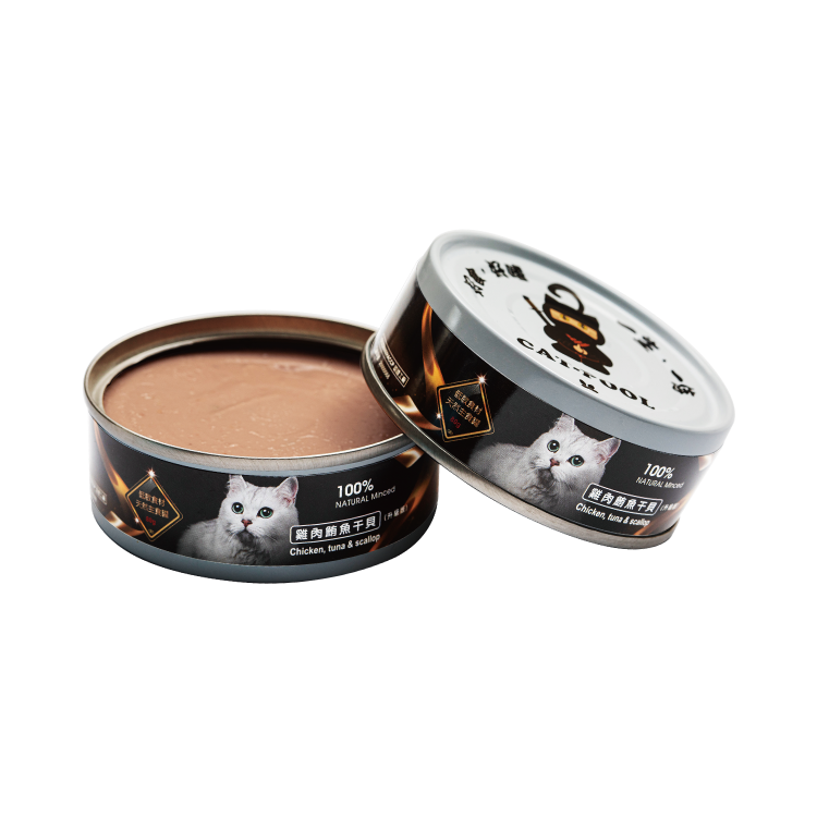 Catpool 貓侍 低敏食材天然主食罐 80g - 雞肉+鮪魚+干貝 (任選6罐$126)