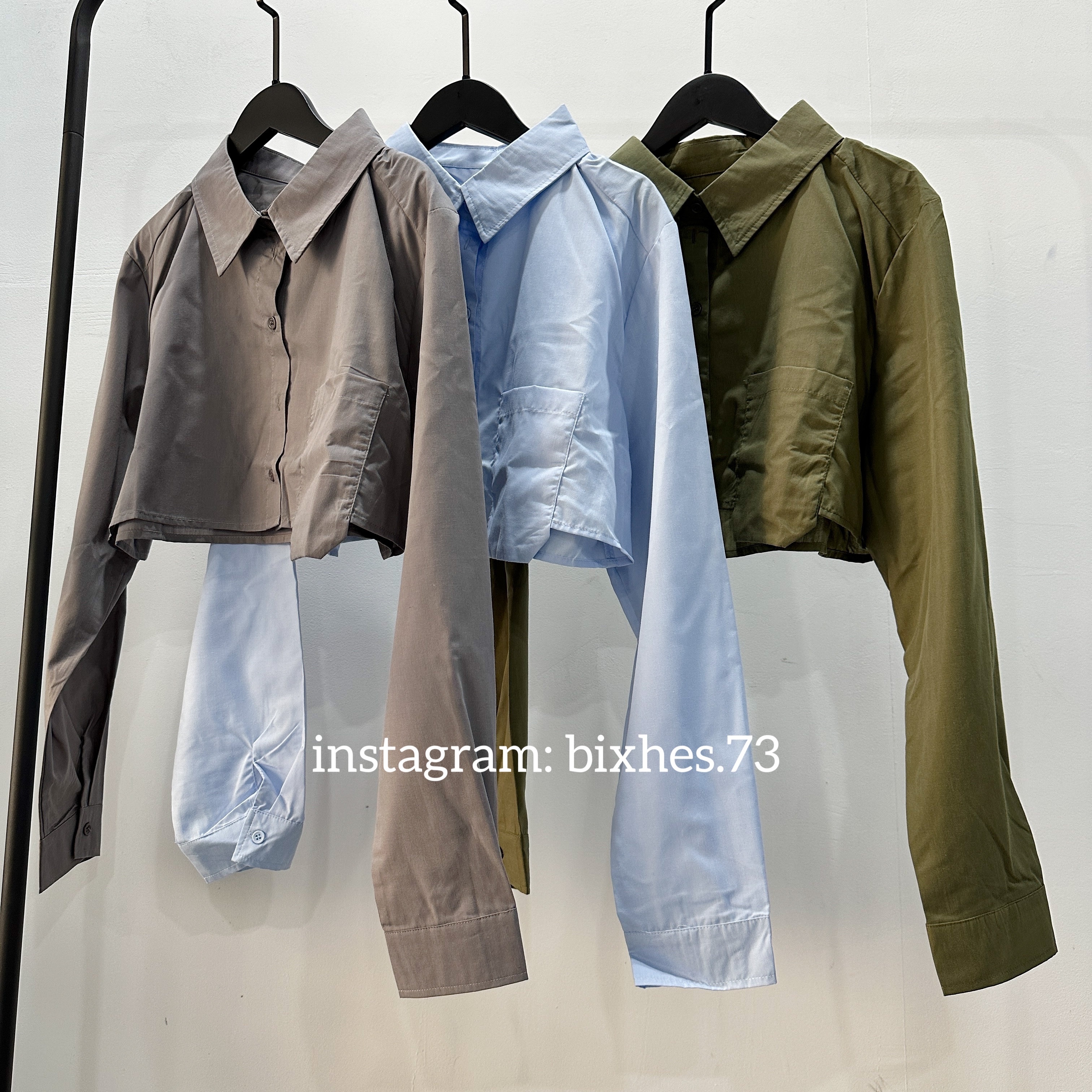 造型口袋短版長襯衫(G00027)