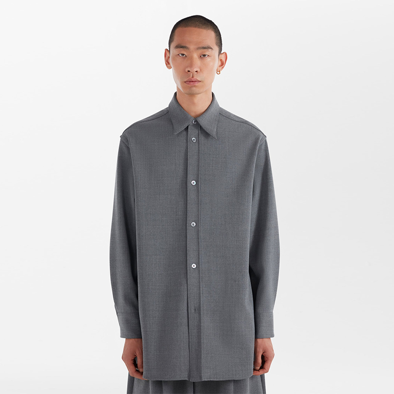 Studio Nicholson Akako Shirt Grey Marl