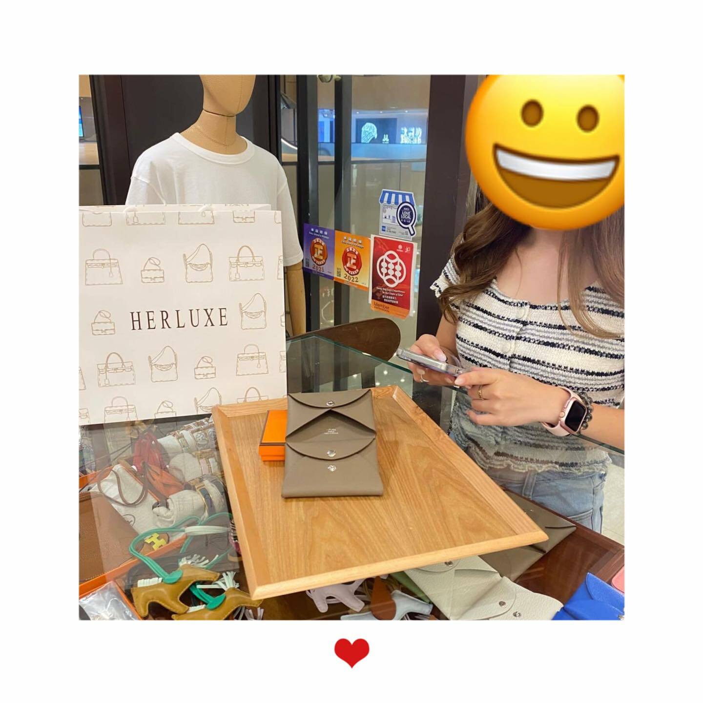 爽快靚靚睇直播後來店買咗卡包🎉 大讚HERLUXE網頁資訊齊全👍 商品多樣化✌️ 又有現貨可以即時買走❤️ 多謝你嘅關注同支持🫶