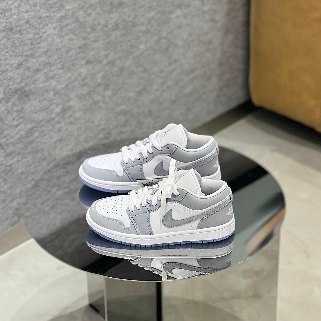 Nike Air Jordan 1 low 灰白 小Dior色 白色 休閒鞋 女鞋 DC0774-105