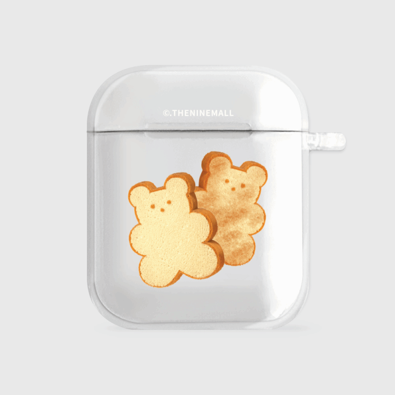 the nine mall - bread gummy AirPods/ AirPods pro clear case