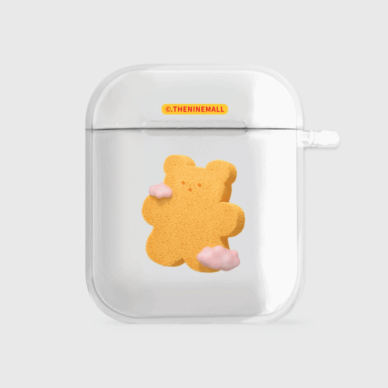 the nine mall - loofah gummy AirPods/ AirPods pro clear case