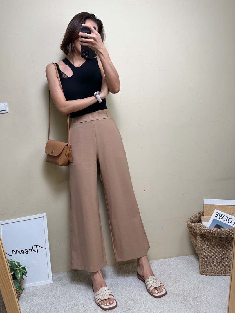 氣質破表雪紡寬褲