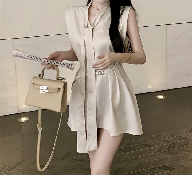 DR23S0905 絲質中長上身腰帶