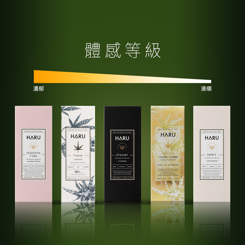 HARU INDULGE大麻煙醯安熱感煥白水溶性潤滑液155ml