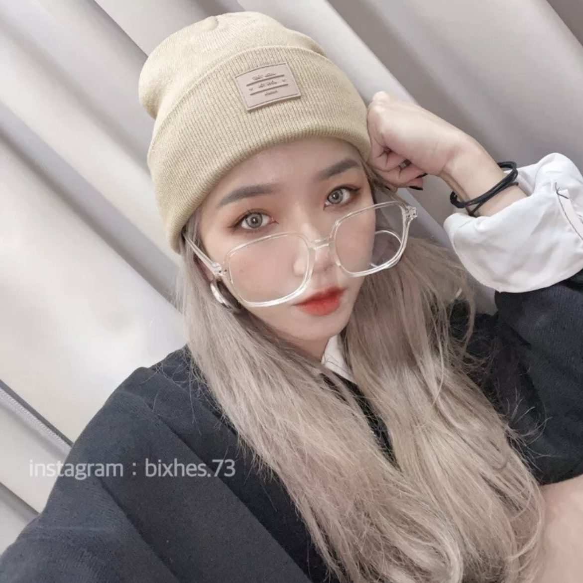 膠印標彈性毛帽(H00025)