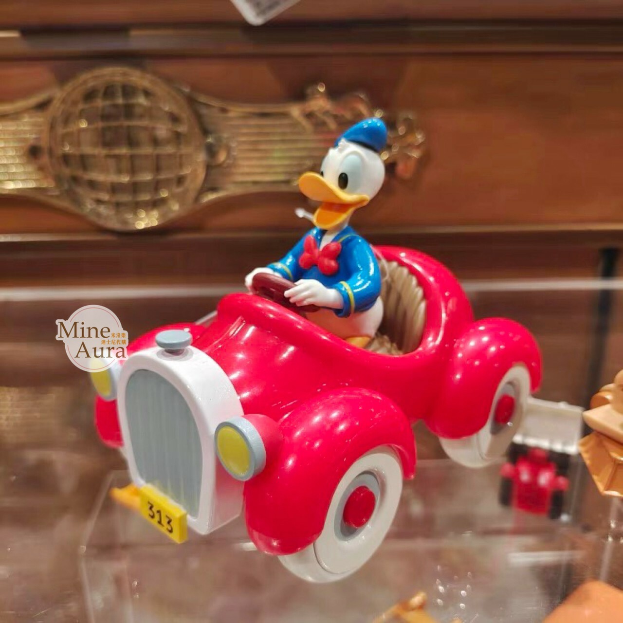 唐老鴨 Donald 紅色汽車造型 玩具 迴力車 -上海迪士尼樂園