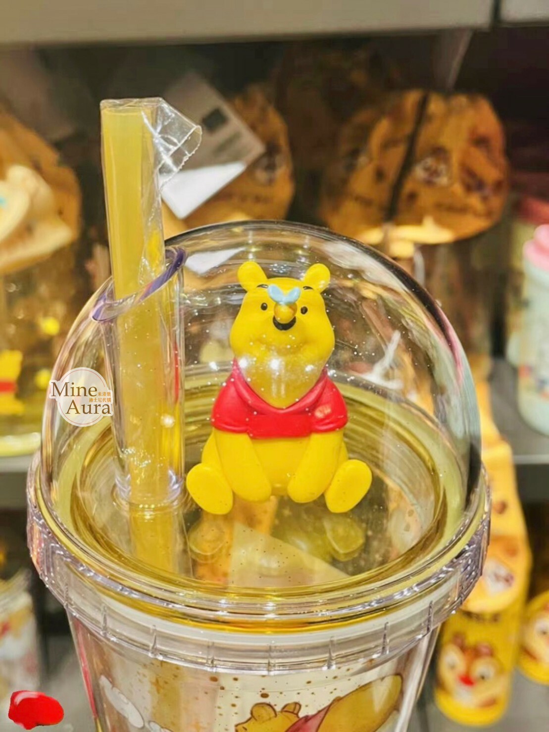 小熊維尼 Winnie the Pooh 立體造型 吸管 水杯 飲料杯 -上海迪士尼樂園