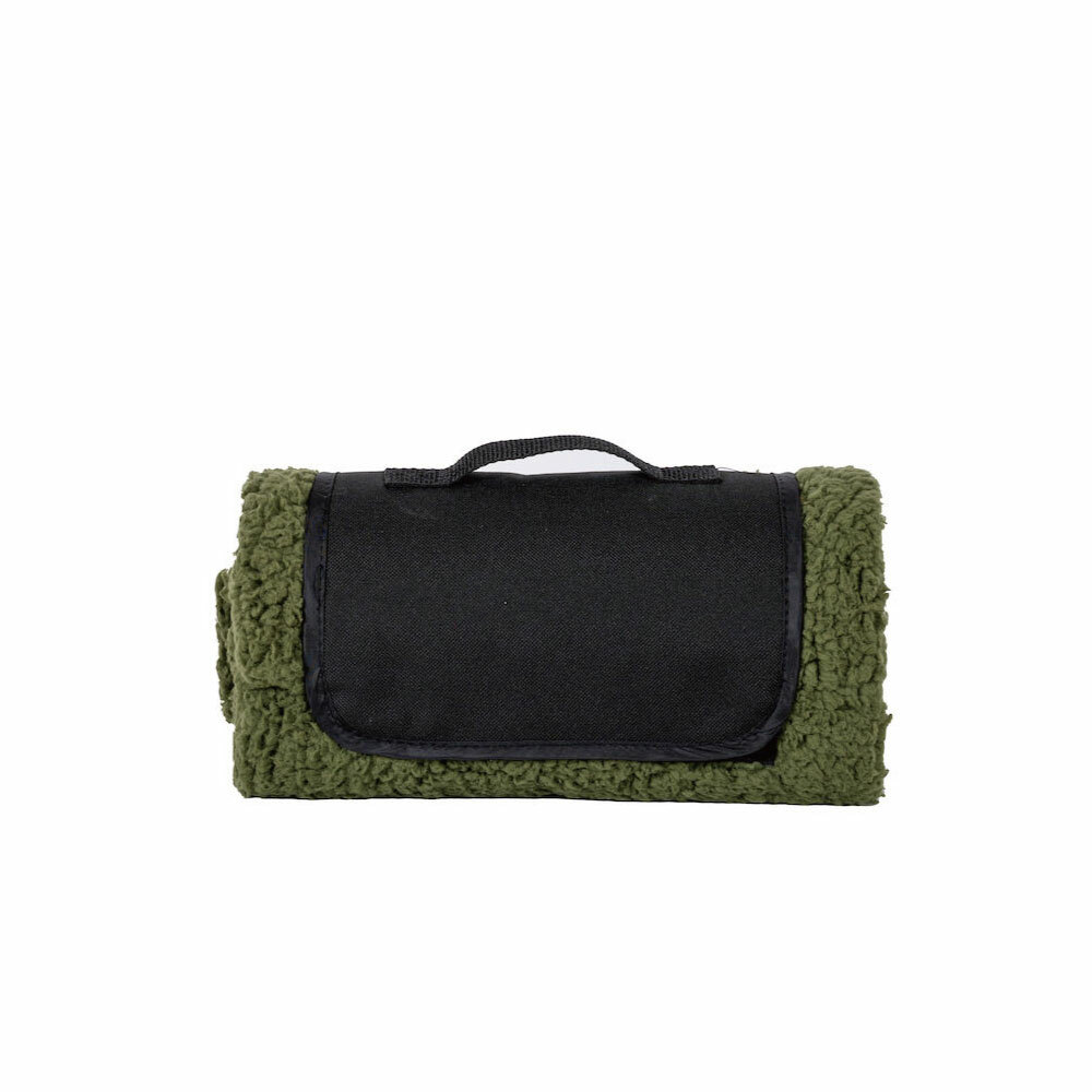 Sagaform-野餐長型坐墊,軍綠色款,把手設計便於攜帶